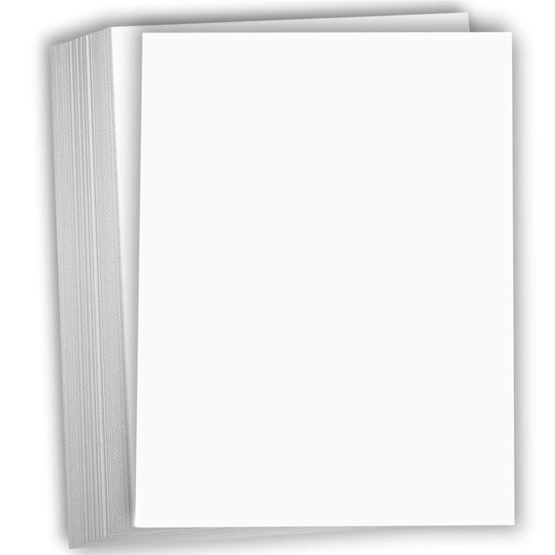 Hamilco White Cardstock Paper - 8 1/2 x 11" 65 lb Cover Card Stock (50 Pack) - Image 1